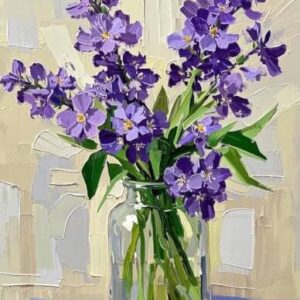 Textured Purple Flowers