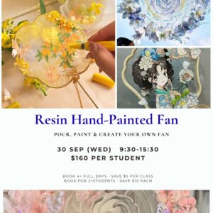 Resin Hand-Painted Fan
